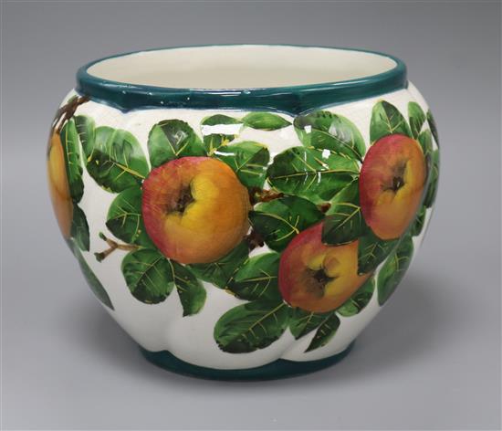 A Wemyss Apple pattern jardiniere height 17cm